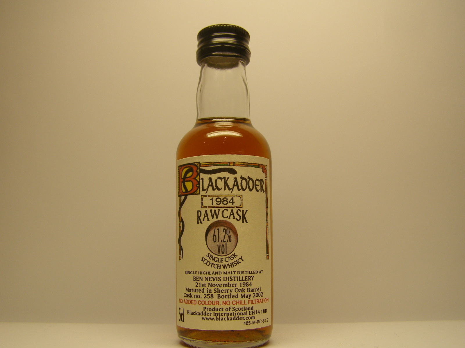 SCSW SHM 17yo 1984-2002 "Blackadder" 5cl 61,2%vol